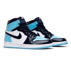 Jordan 1 Chill Blue/ UNC Patent Womens Shoes